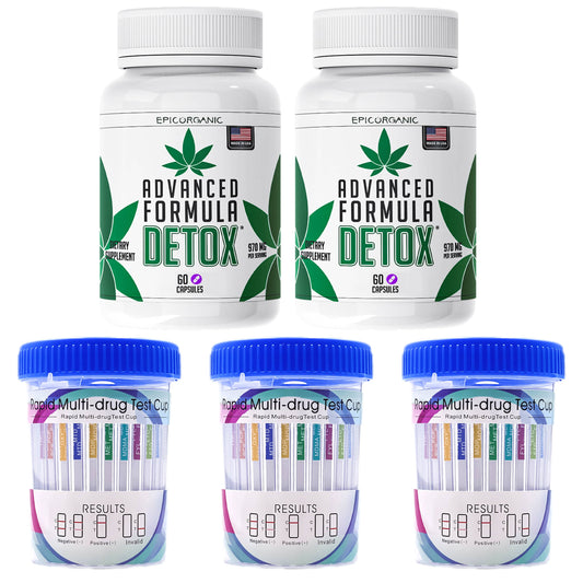 DAILY DETOX CLEANSE (2x Pack) & MULTI DRUG TEST (3 Pack) Epic Organic
