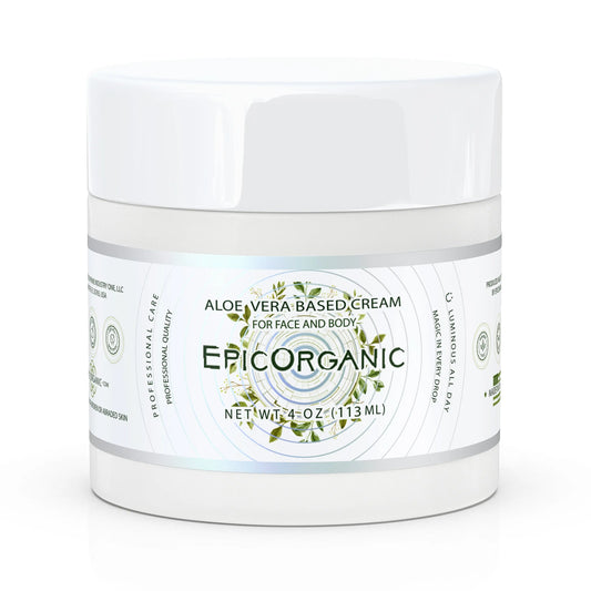 Epic Organic Aloe Vera Based Moisturizer Cream For Face and Body (4 oz) Epic Organic