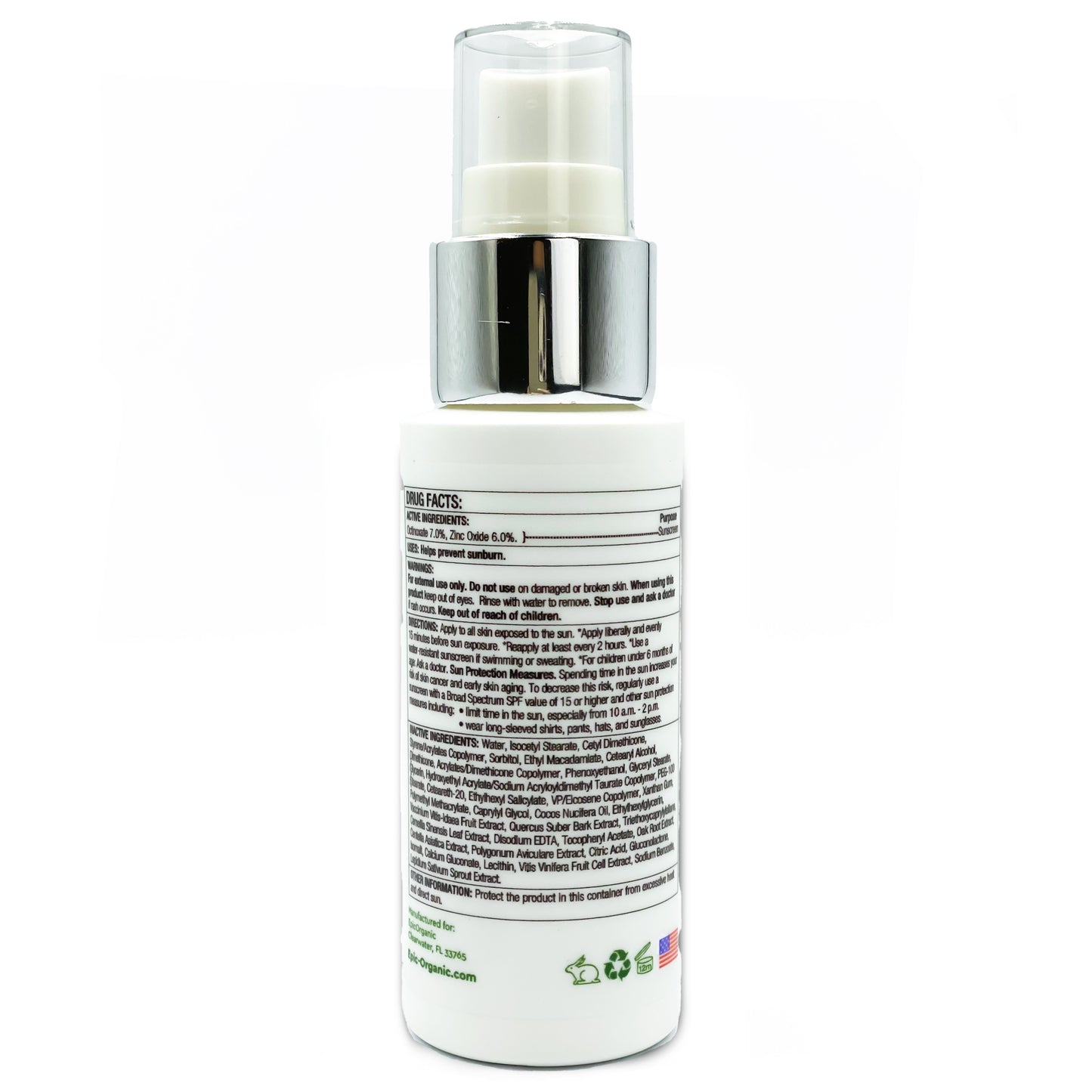Epic Organic Weightless Moisturizer Broad Spectrum SPF 25 Sunscreen (2.1 oz) Epic Organic