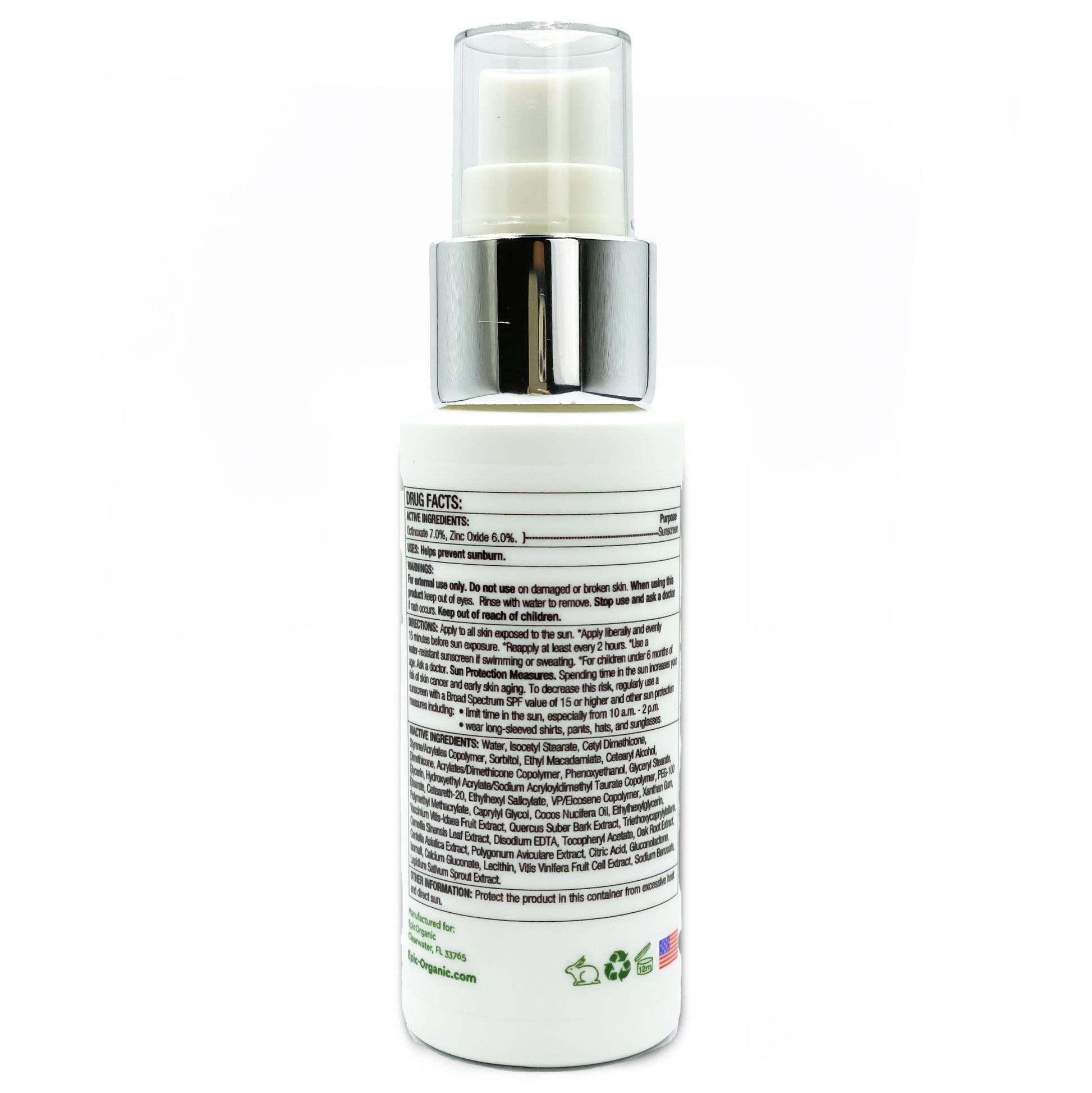 Epic Organic Weightless Moisturizer Broad Spectrum SPF 25 Sunscreen (2.1 oz) Epic Organic