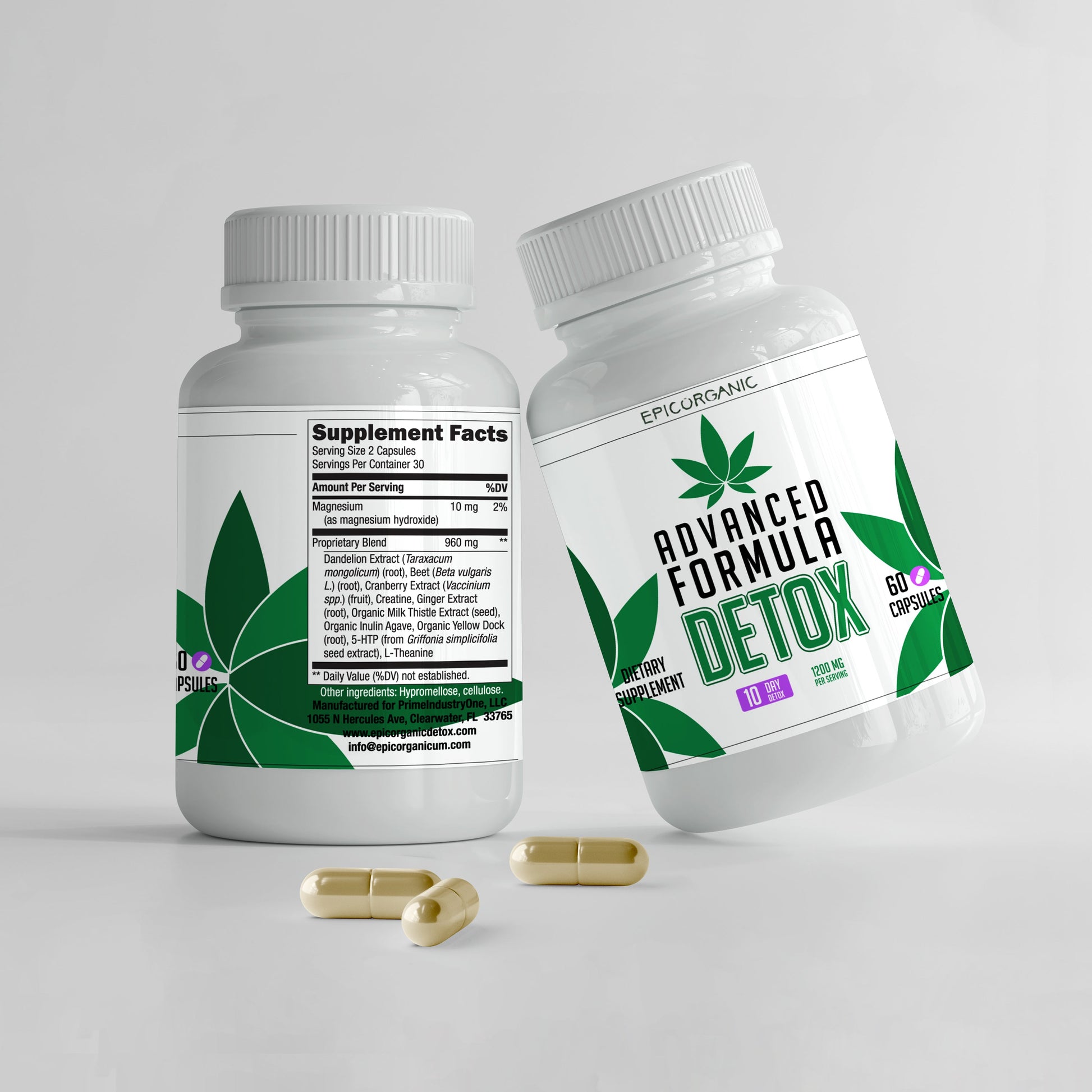 THC & DRUG PERMANENT DETOX CLEANSE FULL BODY WEED CLEANSE (2x Pack) Epic Organic